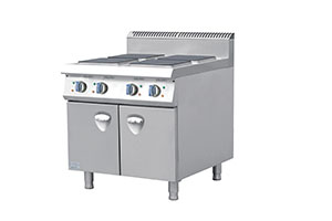 電四頭煮食爐連柜方頭