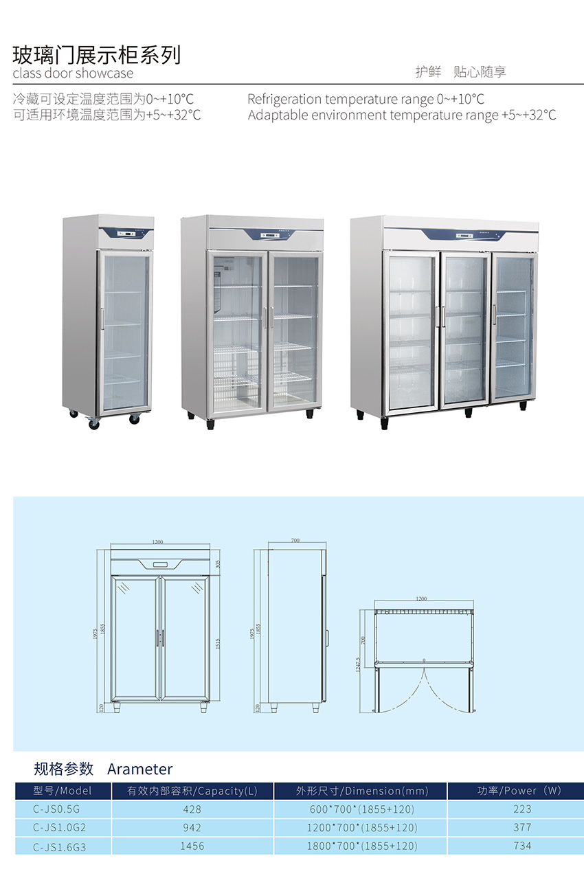 雙大門展示柜(圖1) 雙大門展示柜