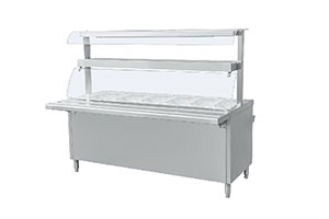 雙層玻璃罩五格售飯臺